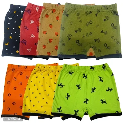 Stylish Cotton Printed Shorts For Infants- Pack Of 7-thumb0