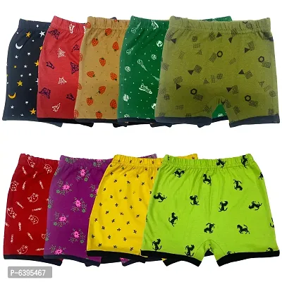 Stylish Cotton Printed Shorts For Infants- Pack Of 9