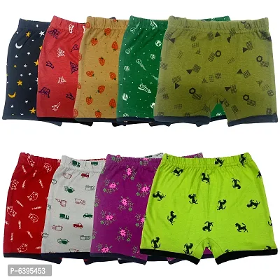 Stylish Cotton Printed Shorts For Infants- Pack Of 9