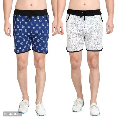 Fabulous Cotton Printed Regular Shorts For Men - Pack Of 2