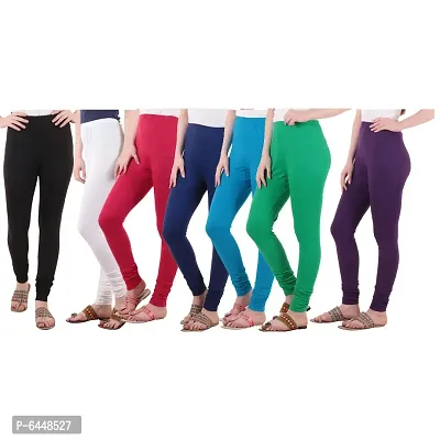 Buy Stylish Cotton Lycra Solid Legging For Women- Pack of 7 Online In India  At Discounted Prices