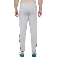 Stylish Grey Cotton Solid Track Pant For Men-thumb2