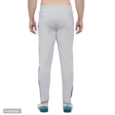 Stylish Grey Cotton Solid Track Pant For Men-thumb3