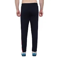 Stylish Navy Blue Cotton Solid Track Pant For Men-thumb2