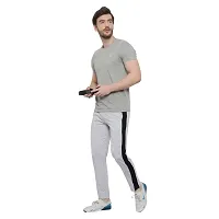 Stylish Grey Cotton Solid Track Pant For Men-thumb3