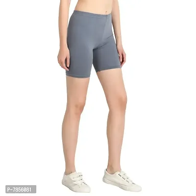 Diaz Women's Cotton Cycling Shorts (Grey,Navy,Free)-thumb5