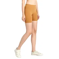 Diaz Women's Cotton Cycling Shorts (Brown,White,Free)-thumb4