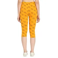 Diaz Women's Regular Fit Printed 3/4th Capri Pants (Mustard, Rani, White,2XL)-thumb2
