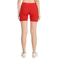 Diaz Women's Cotton Cycling Shorts (Brown,Red,Free)-thumb3