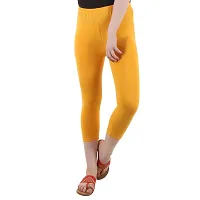 Diaz Women's Regular Fit Plain 3/4th Capri Pants (Black, Mustard,XXL)-thumb3