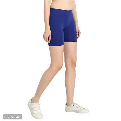 Diaz Women's Cotton Cycling Shorts (Royal,White,Free)-thumb5