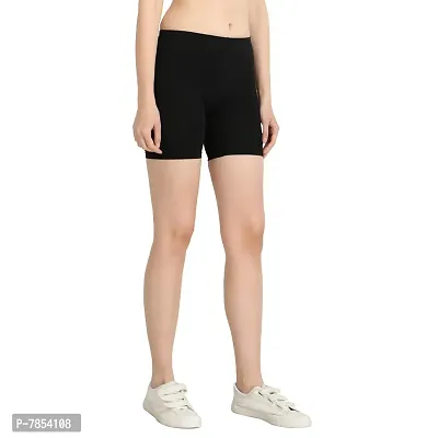 Diaz Women's Cotton Cycling Shorts (Black,Musturd,Free)-thumb5