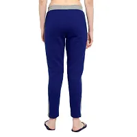 Elite Blue Cotton Striped Track Pant For Women-thumb1