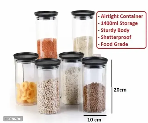 Classic Plastic Container For Home Kitchen Pack Of 6-thumb0