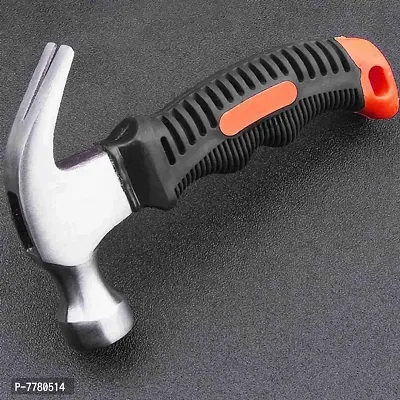 Heavy Duty 1PCS Small Hammer Stubby Mini Claw Hammers Short Handle Plastic Grip- Random Colour-thumb0
