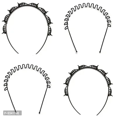 Pack of 4 Double Layer Twist Plait Headband Hairpin Double Bangs Hairstyle Hair Tools for Women Girls