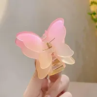 4 Pcs Double Shaded Butterfly Hair Claw Clips Jaw Clamp Clutchers For Women  Girls Hair Accessory Set-thumb1