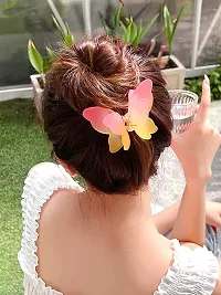 4 Pcs Double Shaded Butterfly Hair Claw Clips Jaw Clamp Clutchers For Women  Girls Hair Accessory Set-thumb3