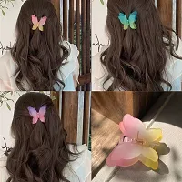 4 Pcs Double Shaded Butterfly Hair Claw Clips Jaw Clamp Clutchers For Women  Girls Hair Accessory Set-thumb4