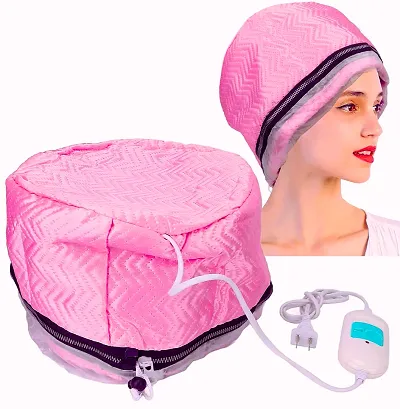 Hair Spa Cap, Hair Thermal Head Spa Cap, Hair Treatment With Beauty Nourising Heating Cap, Hair Steamer Cap, Hair Steamer For Spa At Home, (HAIR SPA CAP- PINK)