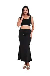 SKIIN BY TIBER Women Microfilament Spandex Saree Shapewear/Saree Shaper/Saree Shapewear for Women (XL, Black)-thumb3