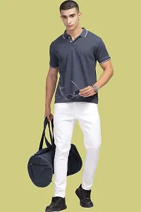 Stylish Grey Polycotton Polos T-Shirt For Men-thumb4