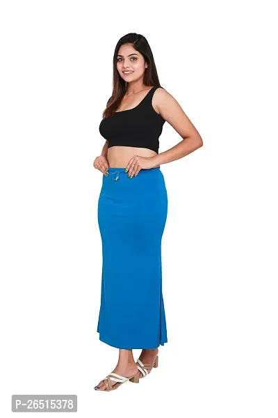 SKIIN BY TIBER Women Microfilament Spandex Saree Shapewear/Saree Shaper/Saree Shapewear for Women (XL, Blue)-thumb5