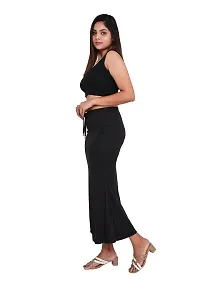 SKIIN BY TIBER Women Microfilament Spandex Saree Shapewear/Saree Shaper/Saree Shapewear for Women (L, Black)-thumb4