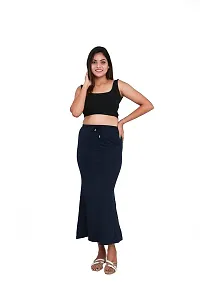 SKIIN BY TIBER Women Microfilament Spandex Saree Shapewear/Saree Shaper/Saree Shapewear for Women (S, Navy)-thumb2