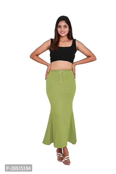 SKIIN BY TIBER Women Microfilament Spandex Saree Shapewear/Saree Shaper/Saree Shapewear for Women (Green)