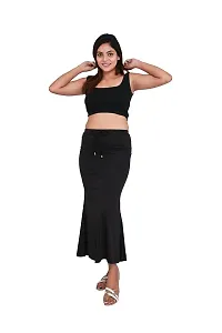 SKIIN BY TIBER Women Microfilament Spandex Saree Shapewear/Saree Shaper/Saree Shapewear for Women (S, Black)-thumb1