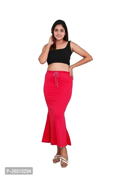 SKIIN BY TIBER Women Microfilament Spandex Saree Shapewear/Saree Shaper/Saree Shapewear for Women (XL, Fuscia Pink)-thumb4