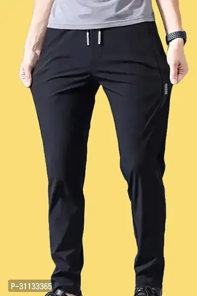 Stylish Multicoloured Polyester Spandex Solid Regular Fit Track Pants For Men Pack Of 2-thumb4