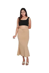 SKIIN BY TIBER Women Microfilament Spandex Saree Shapewear/Saree Shaper/Saree Shapewear for Women (M, Nude)-thumb3