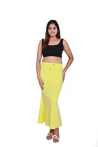 SKIIN BY TIBER Women Microfilament Spandex Saree Shapewear/Saree Shaper/Saree Shapewear for Women (Yellow)-thumb3