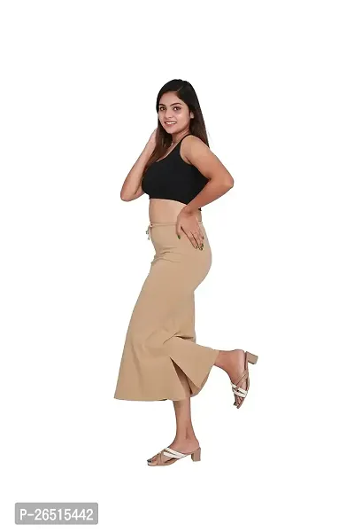 SKIIN BY TIBER Women Microfilament Spandex Saree Shapewear/Saree Shaper/Saree Shapewear for Women (S, Nude)-thumb2