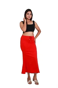 SKIIN BY TIBER Women Microfilament Spandex Saree Shapewear/Saree Shaper/Saree Shapewear for Women (RED)-thumb3