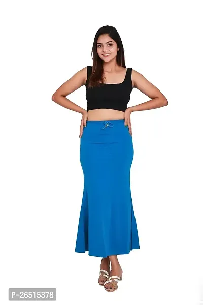 SKIIN BY TIBER Women Microfilament Spandex Saree Shapewear/Saree Shaper/Saree Shapewear for Women (XL, Blue)