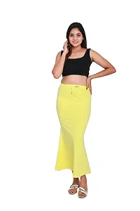 SKIIN BY TIBER Women Microfilament Spandex Saree Shapewear/Saree Shaper/Saree Shapewear for Women (M, Yellow)-thumb3