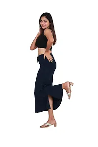 SKIIN BY TIBER Women Microfilament Spandex Saree Shapewear/Saree Shaper/Saree Shapewear for Women (Navy)-thumb1