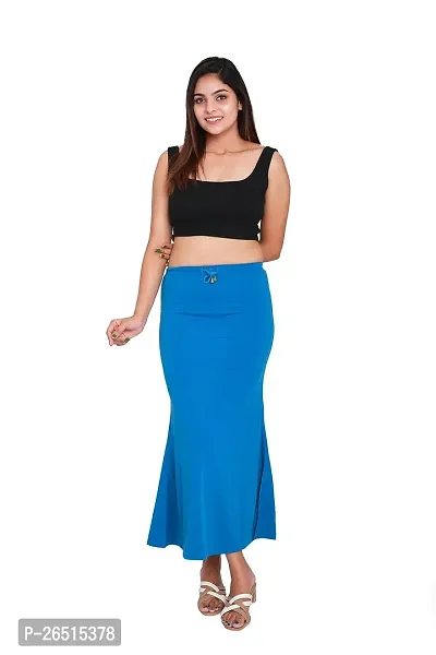 SKIIN BY TIBER Women Microfilament Spandex Saree Shapewear/Saree Shaper/Saree Shapewear for Women (XL, Blue)-thumb3