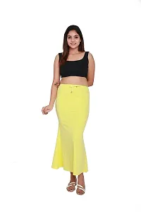 SKIIN BY TIBER Women Microfilament Spandex Saree Shapewear/Saree Shaper/Saree Shapewear for Women (Yellow)-thumb2