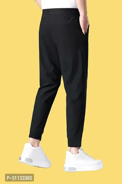 Stylish Multicoloured Polyester Spandex Solid Regular Fit Track Pants For Men Pack Of 2-thumb2