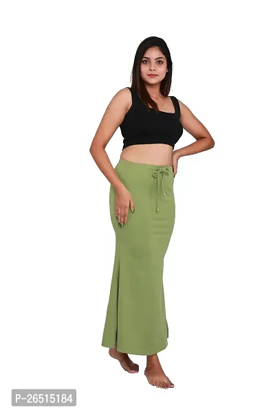 SKIIN BY TIBER Women Microfilament Spandex Saree Shapewear/Saree Shaper/Saree Shapewear for Women (Green)-thumb5