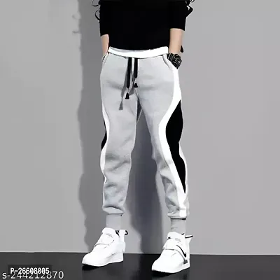 Men Colorbloced Cotton Trackpants-thumb0