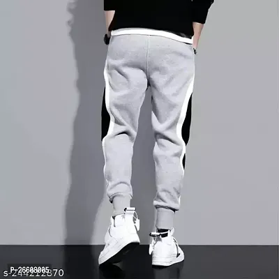 Men Colorbloced Cotton Trackpants-thumb3