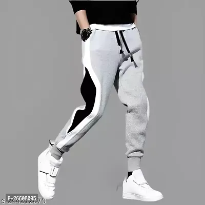 Men Colorbloced Cotton Trackpants-thumb2