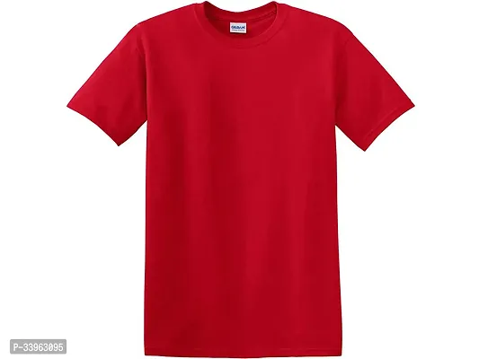 Stylish Cotton Solid Round Neck T-Shirt for Men-thumb0