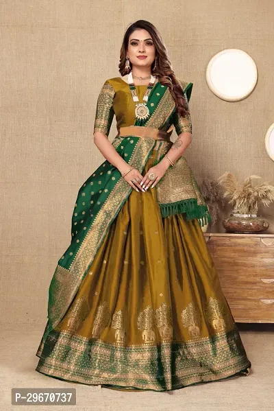 Stylish Art Silk Jacquard Lehenga Cholis for Women