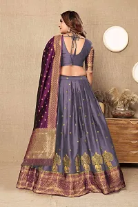 Stylish Art Silk Jacquard Lehenga Cholis for Women-thumb1